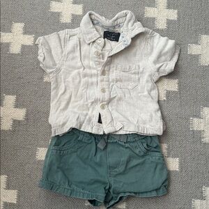 Summer Set - linen top with canvas shorts